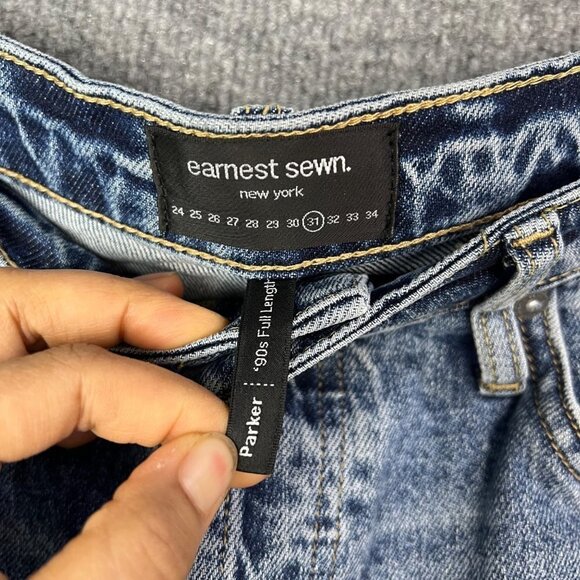 NEW Earnest Sewn Distressed Parker 90's full length Jean Size 31 Button Fly - Picture 10 of 10
